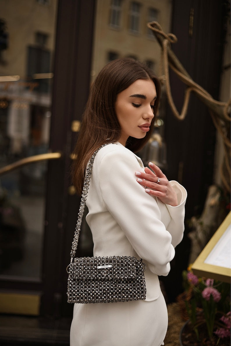 Sparkling Grey Handbag