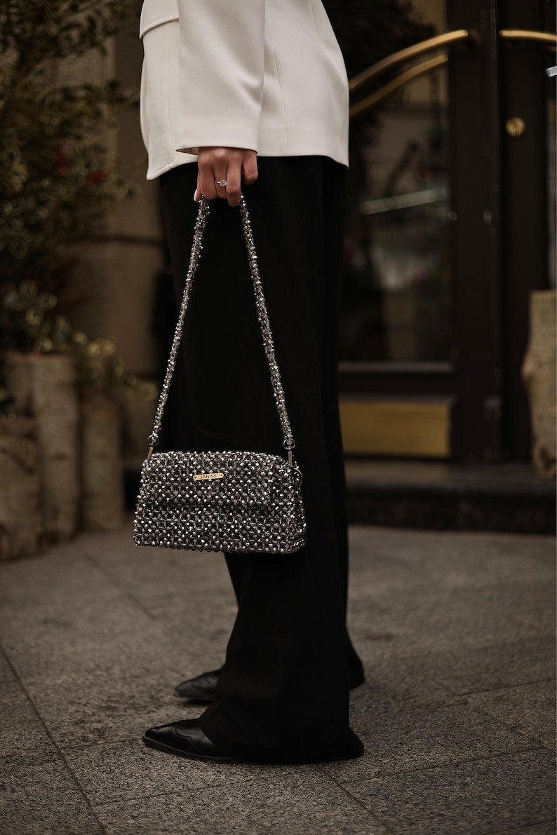 Sparkling Grey Handbag