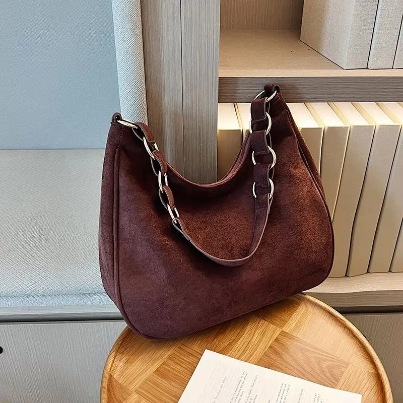 Mara Suede Shoulder Bag