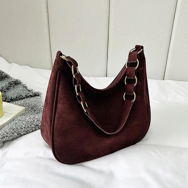 Mara Suede Shoulder Bag